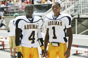 Phillip Dorsett and Rashad Greene as St. Thomas Aquinas teammates.