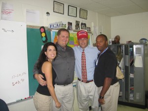 Stephanie, Chris Haney, myself, & Larry Harris, celebrating the 1986 Mercer County vs. Paris Football game. Read about that classic in Black Shoes & White Shoestrings!